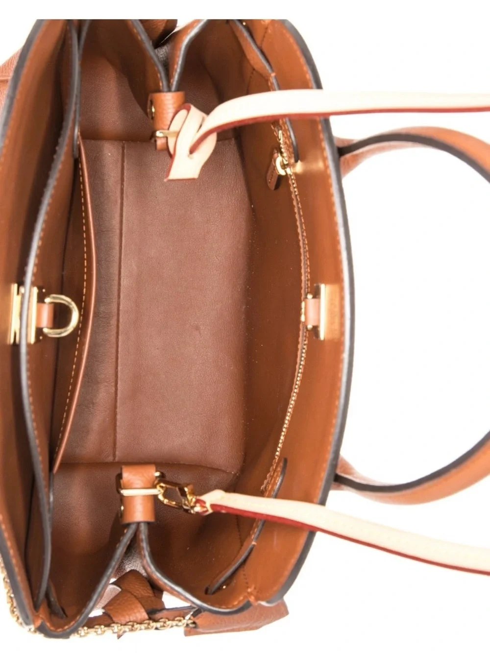 Louis Vuitton Tan Leather Top-Handle Crossbody with Gold Hardware EUC